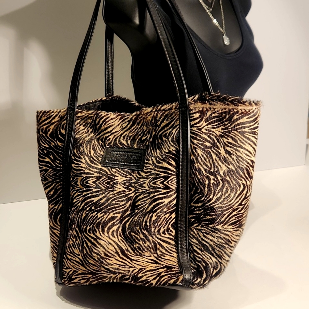 Moniques Leather Cow Hide Purse